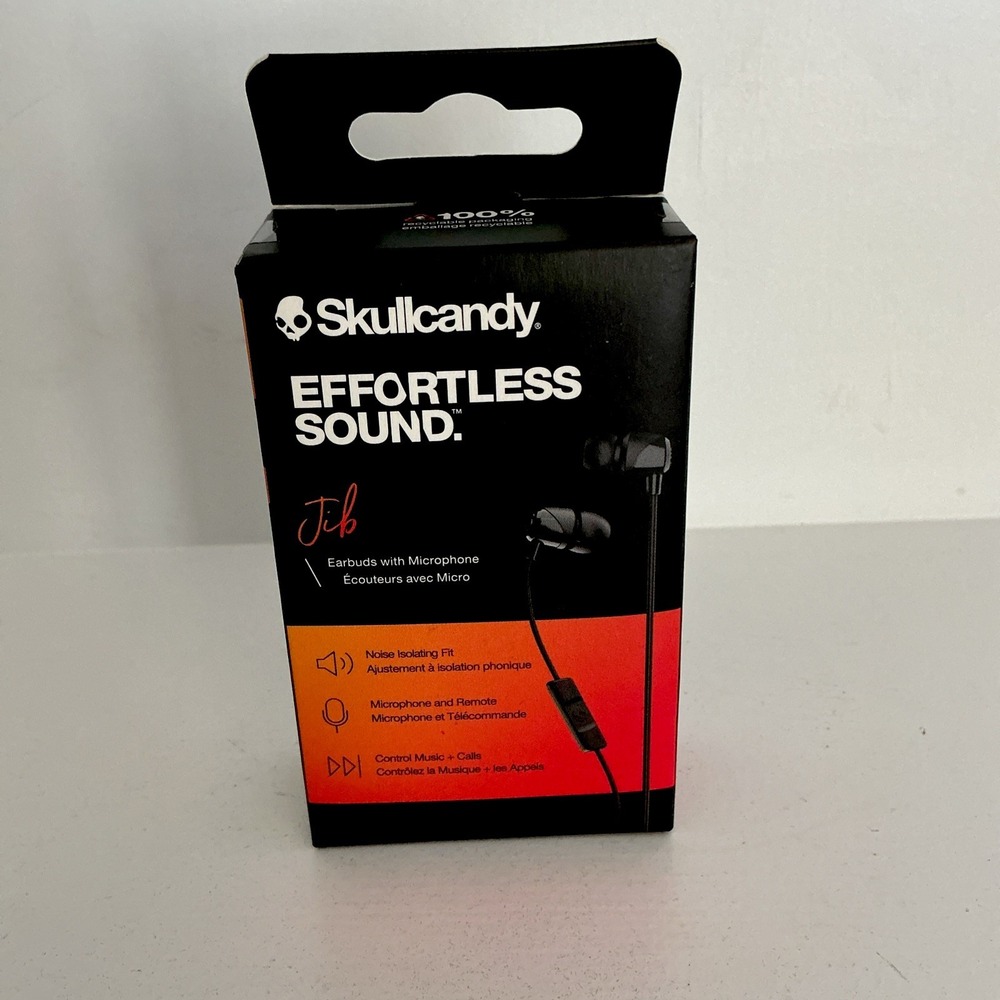 NEW Skullcandy Effortless Sound Earbuds W/Microphone&Remote Control Music&Calls